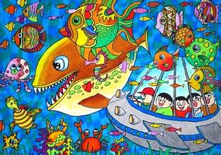 幼儿园中班美术教案:《奇妙的海底世界》