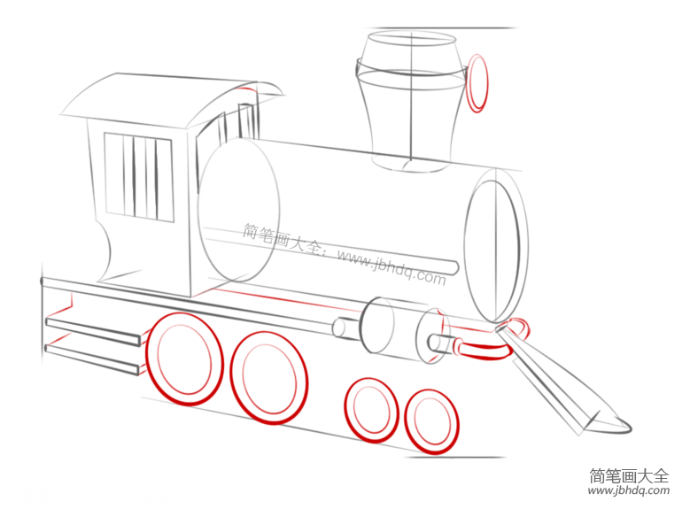 如何画蒸汽火车
