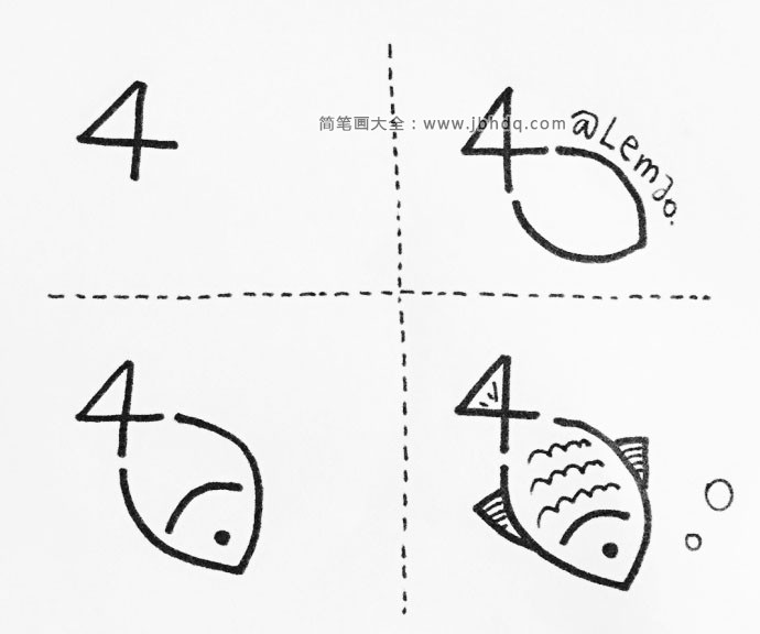 数字1-9画出可爱简笔画【教程步骤图】