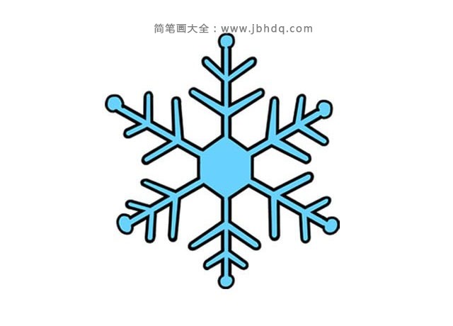 一步一步学画雪花