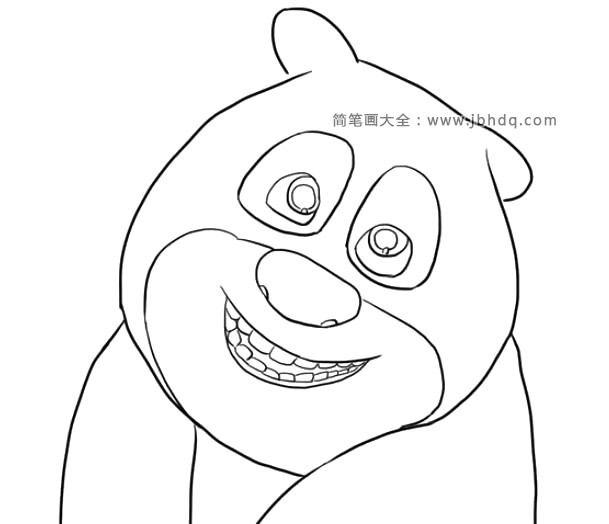 可爱的小熊二简笔画1
