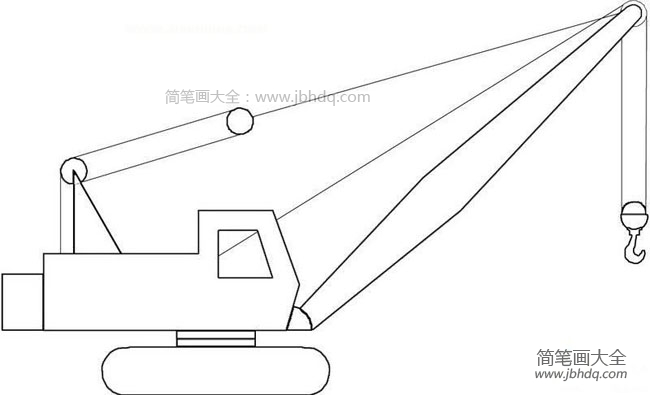 工程吊车简笔画