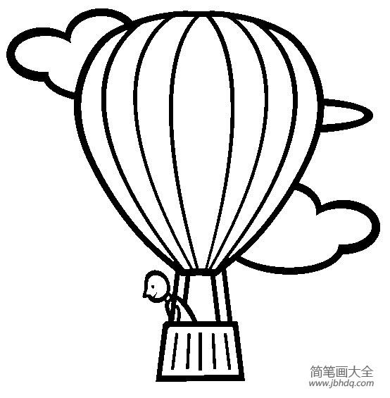 交通工具简笔画关于热气球的简笔画图片