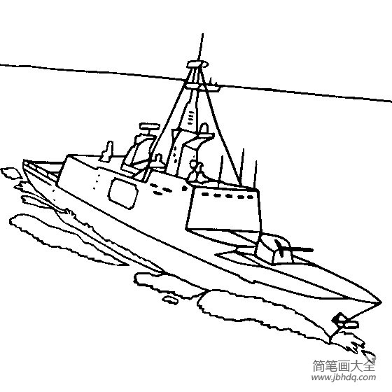 护卫舰简笔画拉法叶级护卫舰简笔画图片