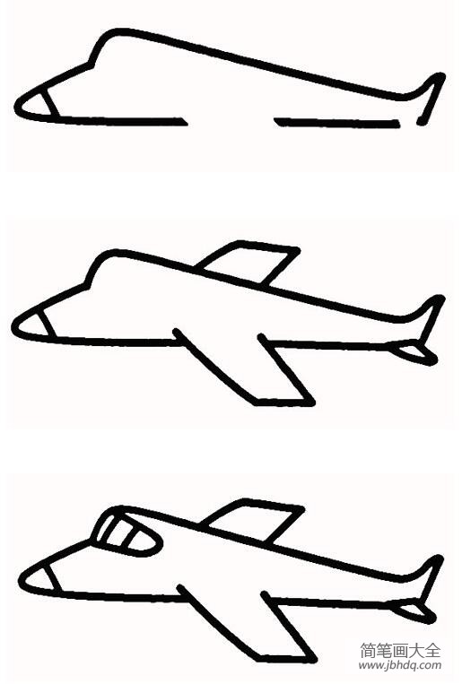 卡通飞机的画法飞机简笔画图片教程素描