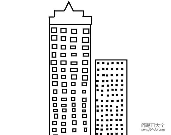 幼儿建筑简笔画大全高楼大厦简笔画图片