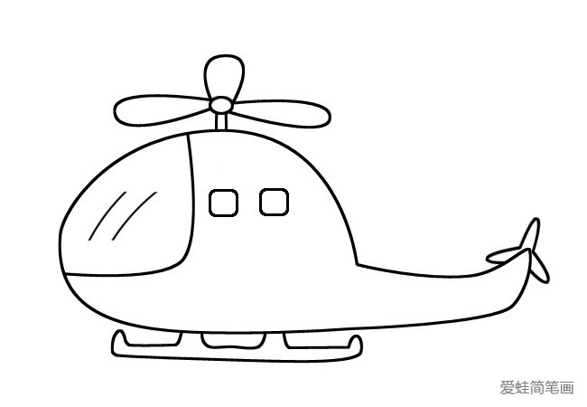 简单的直升飞机简笔画