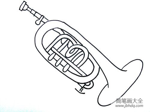 短号的造型特点:短号是介于圆号和小号之间的一种管乐器,短号的长度