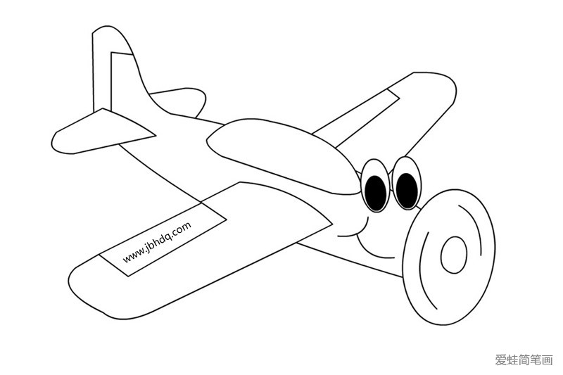 卡通小型飞机简笔画图片