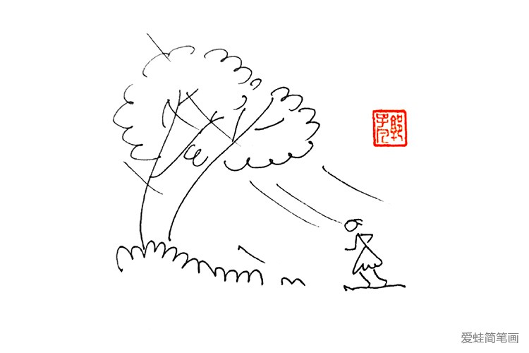 花不尽柳无穷秋天风景简笔画