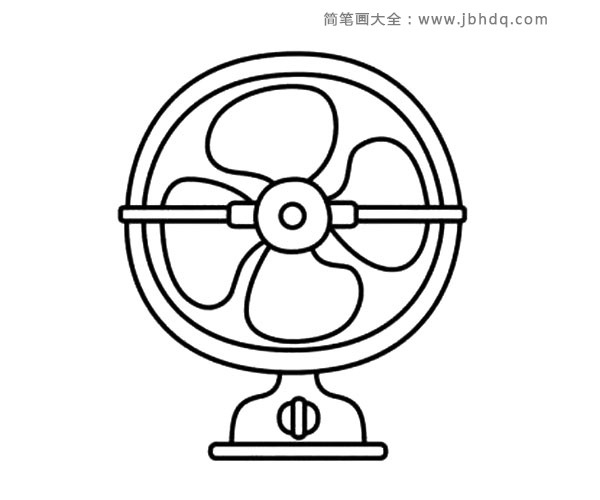 风扇简笔画步骤5