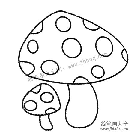蘑菇简笔画教程