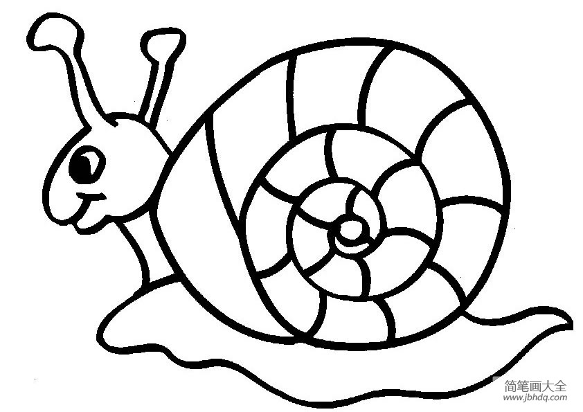 3张可爱的蜗牛简笔画图片