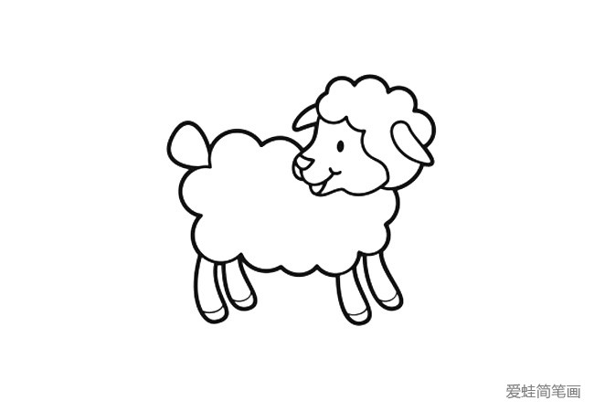 3张简单的小羊简笔画图片