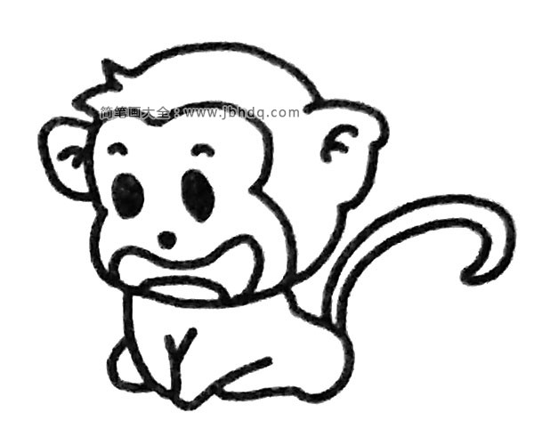 可爱的小猴子简笔画教程