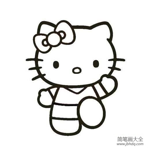 卡通人物简笔画hellokitty简笔画