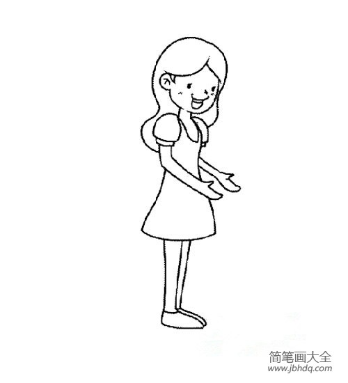 简笔画大全 幼儿园女老师简笔画图片