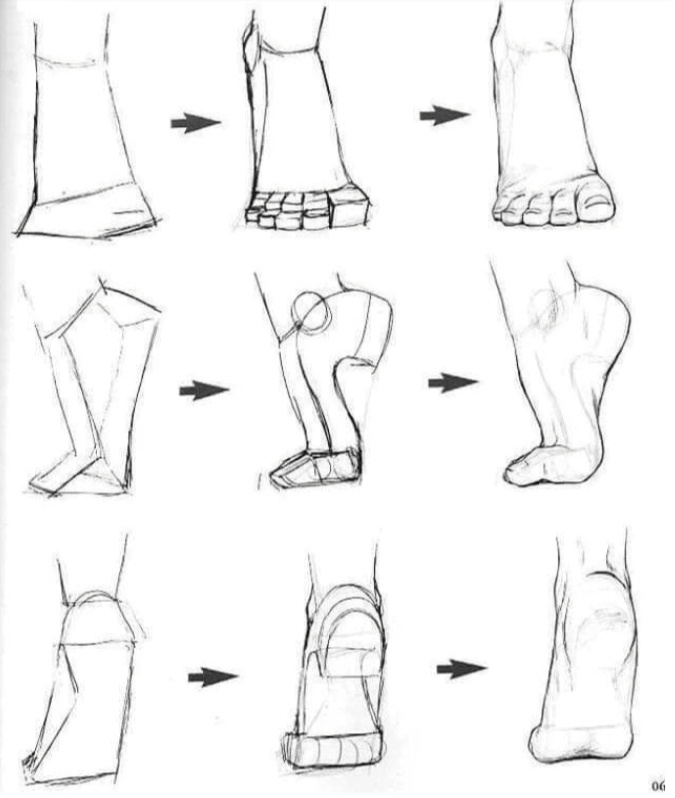 【素材】动漫人体脚部参考