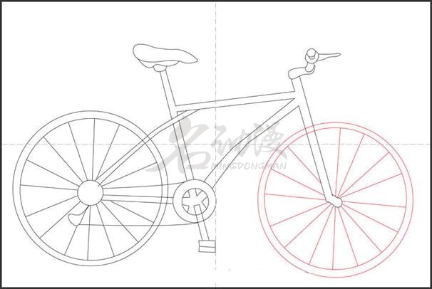 超简单学画自行车的画法步骤