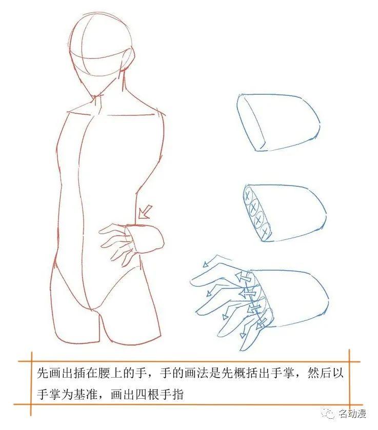 怎么画好叉腰动作呢