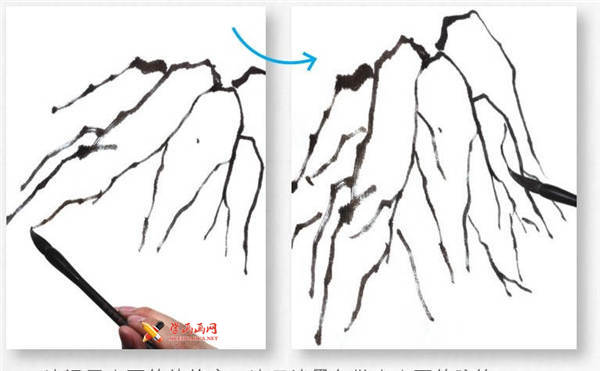 山水画基础技法山石的画法及皴法详解