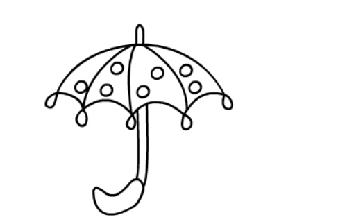 伞的简笔画儿童画太阳伞的简单画法