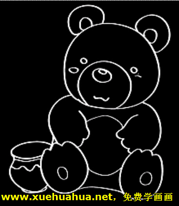 简笔画熊的画法动画步骤教程