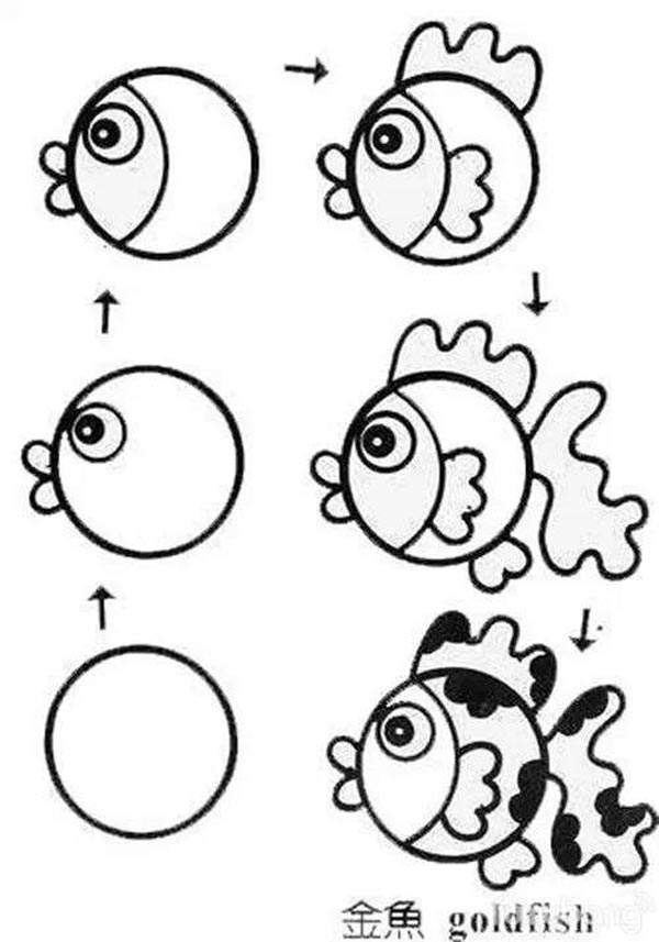 六步骤教你学会小金鱼简笔画怎么画