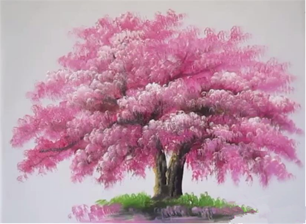 丙烯怎么画樱花树