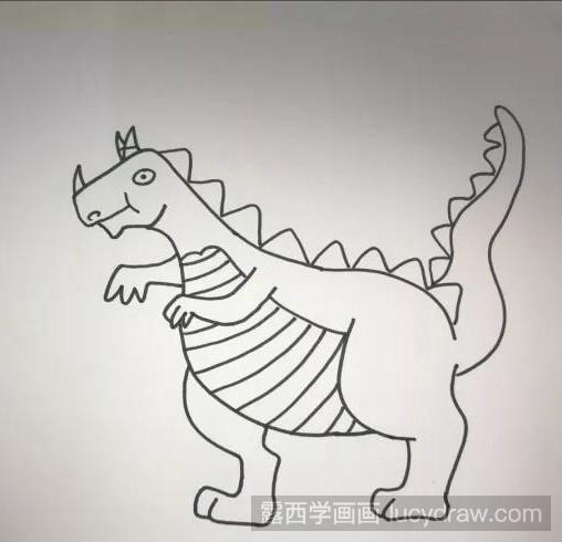 恐龙儿童画步骤