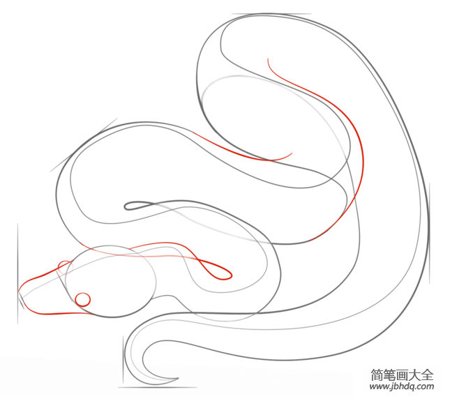 学画大蟒蛇恐怖图片