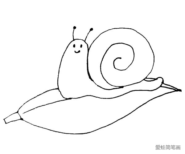 儿童轻松学画蜗牛