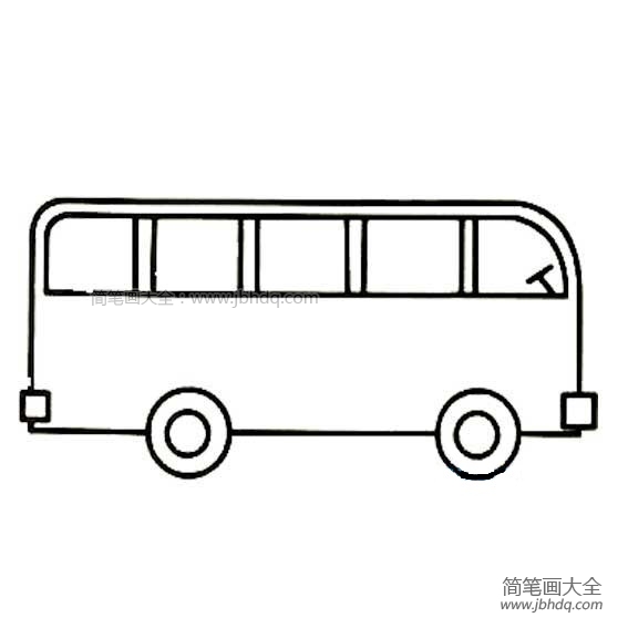 公交车简笔画幼儿园图片