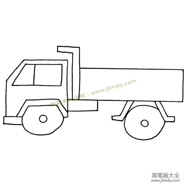 简单的大货车简笔画图片
