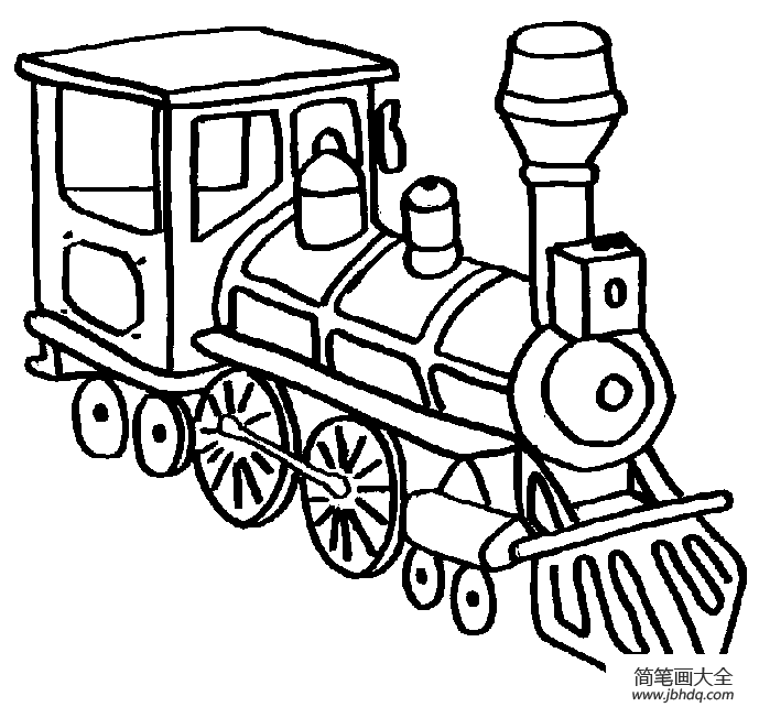 蒸汽火车画法图片