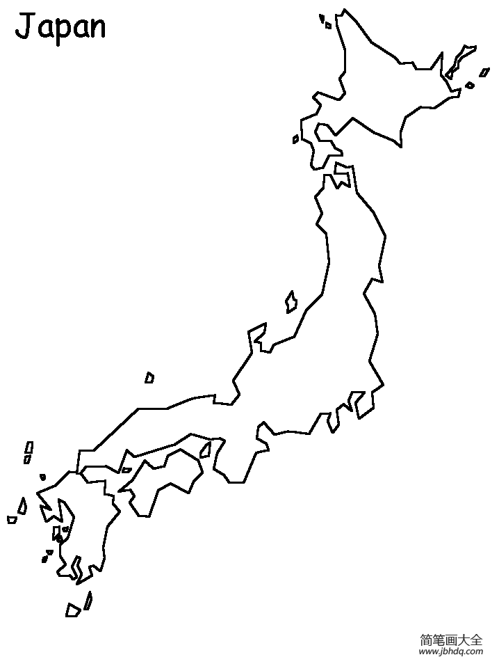 日本轮廓地图图片