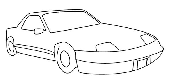 小学四年级汽车画法图片