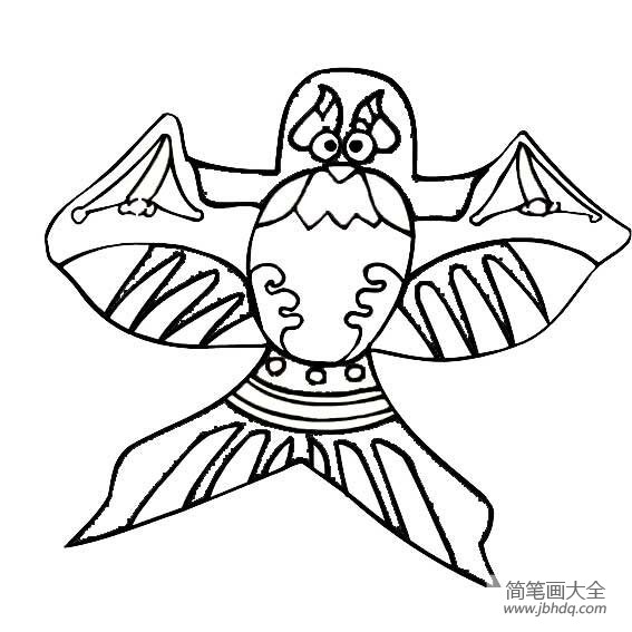传统燕子风筝简笔画图片