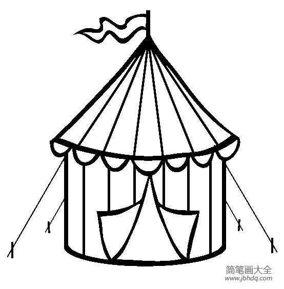 帐篷的画法图片