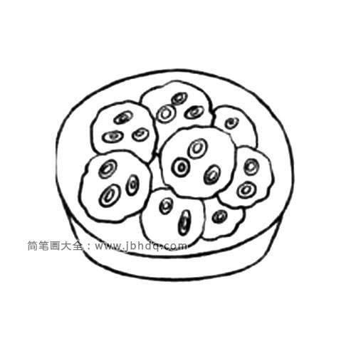 炸油饼简笔画图片