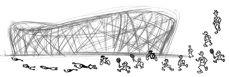 奥林匹克建筑简笔画图片