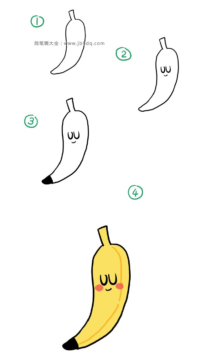 香蕉娃娃简笔画图片
