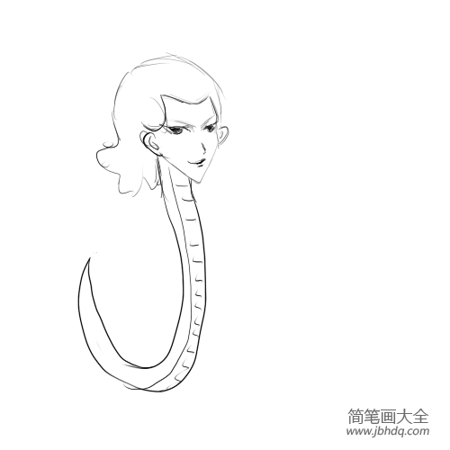 葫芦娃蛇精画法图片