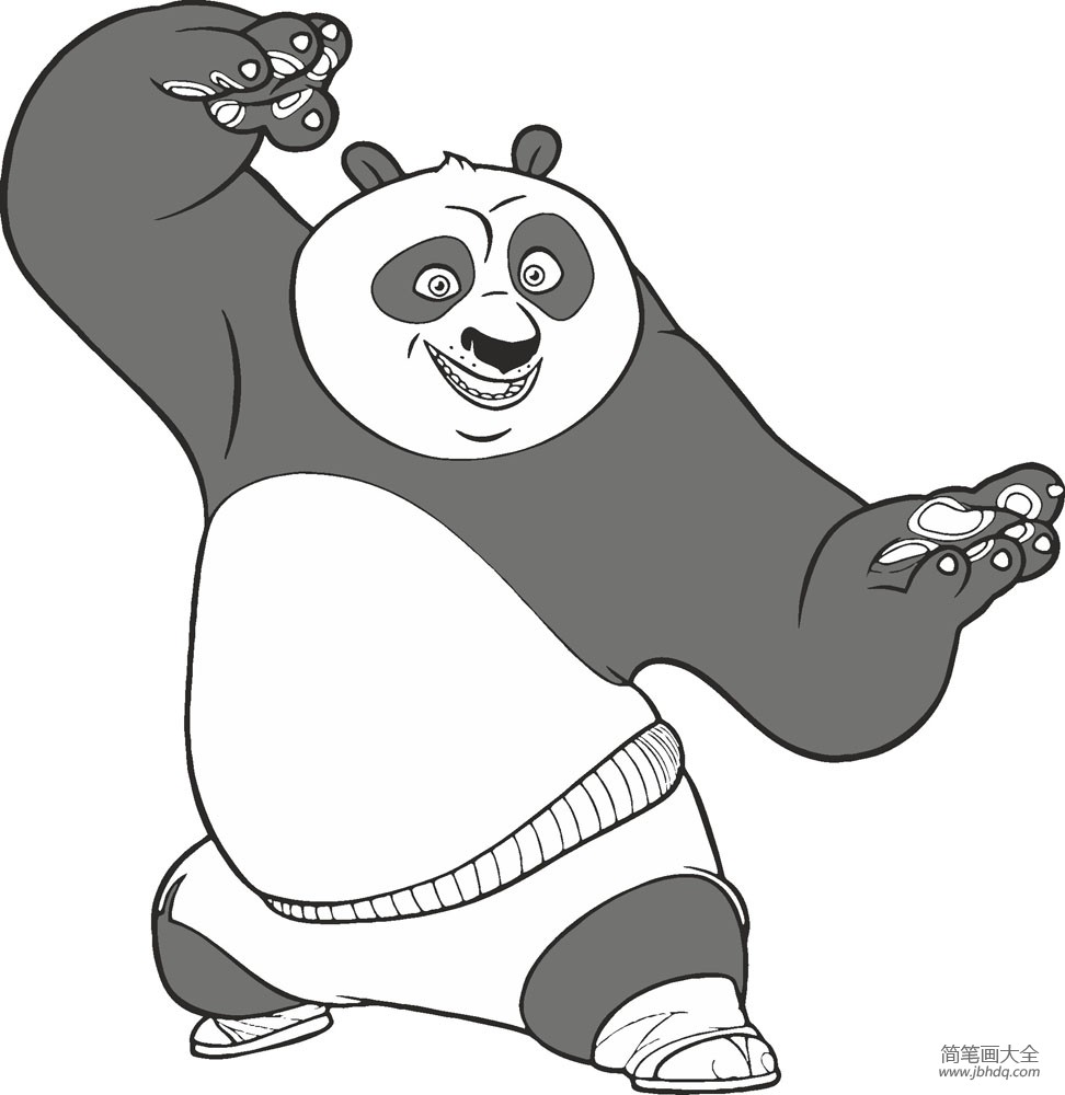 功夫熊猫简笔画 师父图片