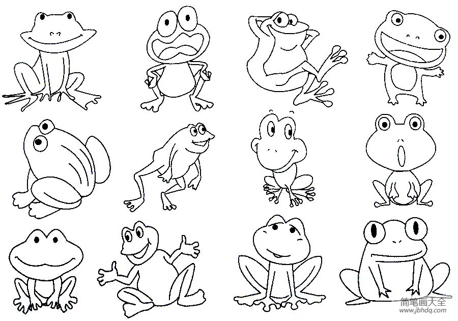 青蛙的简笔画大全图片