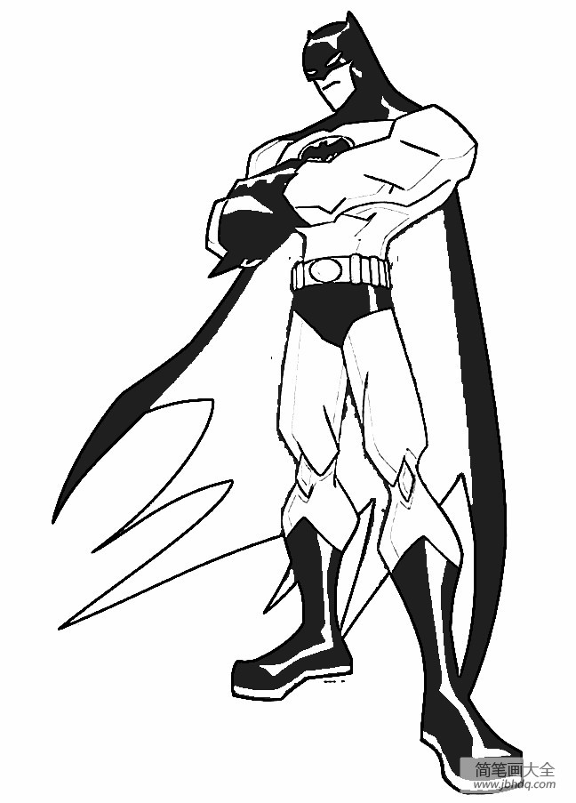 蝙蝠侠简笔画画法图片