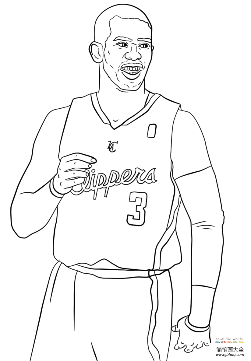 NBA巨星简笔画图片