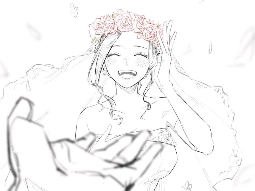 【素材】新娘绘画,又美又幸福