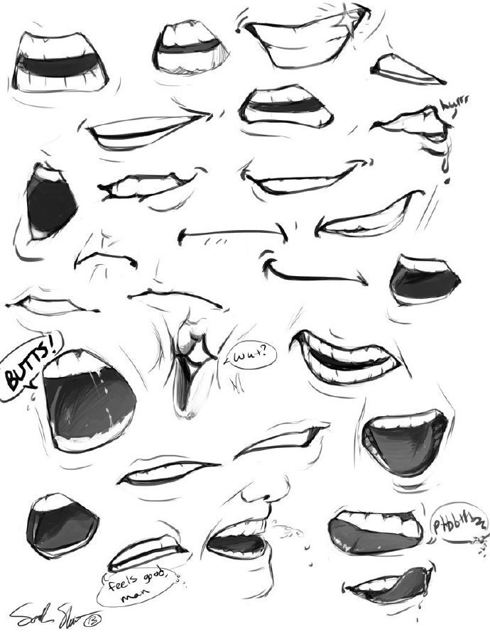嘴巴怎么画画嘴的参考素材