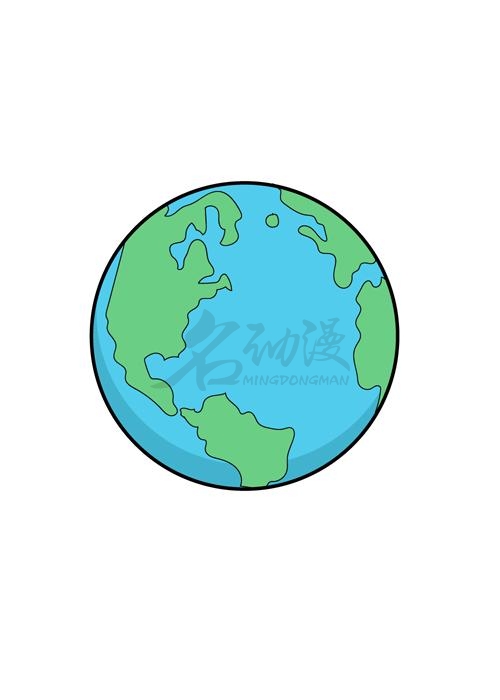 立体地球画法图片